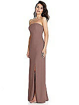 Side View Thumbnail - Sienna Strapless Scoop Back Maxi Dress with Front Slit