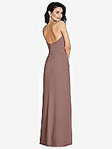 Rear View Thumbnail - Sienna Strapless Scoop Back Maxi Dress with Front Slit