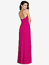 Rear View Thumbnail - Think Pink Strapless Scoop Back Maxi Dress with Front Slit