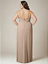 Alt View 3 Thumbnail - Topaz Adjustable Strap Wrap Bodice Maxi Dress with Front Slit 