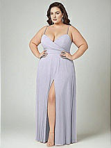 Alt View 2 Thumbnail - Silver Dove Adjustable Strap Wrap Bodice Maxi Dress with Front Slit 