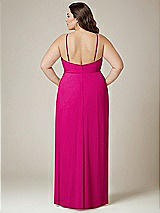 Alt View 3 Thumbnail - Think Pink Adjustable Strap Wrap Bodice Maxi Dress with Front Slit 