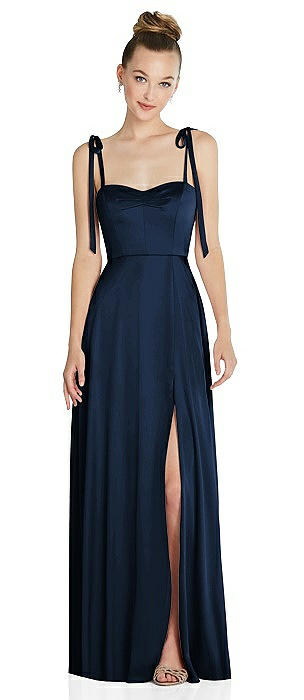 Tie Shoulder A-Line Maxi Dress