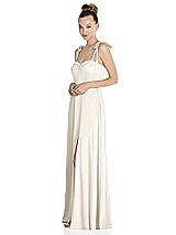 Side View Thumbnail - Ivory Tie Shoulder A-Line Maxi Dress