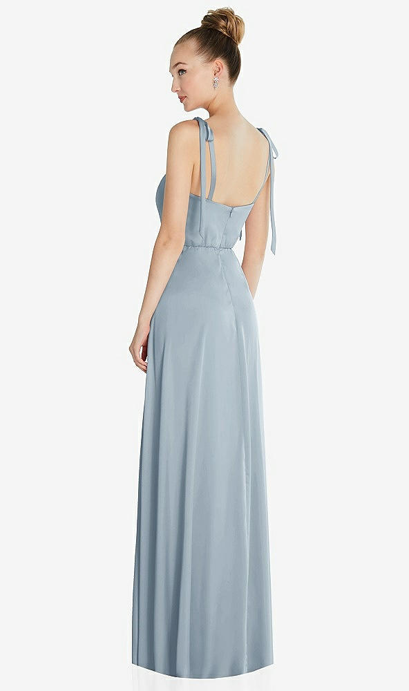 Back View - Mist Tie Shoulder A-Line Maxi Dress