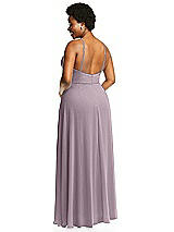 Alt View 3 Thumbnail - Lilac Dusk Diamond Halter Maxi Dress with Adjustable Straps