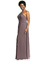 Alt View 2 Thumbnail - French Truffle Diamond Halter Maxi Dress with Adjustable Straps