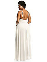 Alt View 3 Thumbnail - Ivory Diamond Halter Maxi Dress with Adjustable Straps