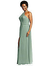 Alt View 2 Thumbnail - Seagrass Diamond Halter Maxi Dress with Adjustable Straps