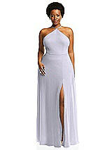 Alt View 1 Thumbnail - Silver Dove Diamond Halter Maxi Dress with Adjustable Straps