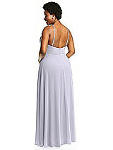 Alt View 3 Thumbnail - Silver Dove Diamond Halter Maxi Dress with Adjustable Straps