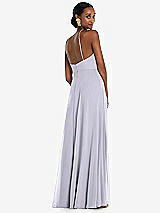 Rear View Thumbnail - Silver Dove Diamond Halter Maxi Dress with Adjustable Straps