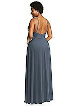 Alt View 3 Thumbnail - Silverstone Diamond Halter Maxi Dress with Adjustable Straps