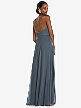 Rear View Thumbnail - Silverstone Diamond Halter Maxi Dress with Adjustable Straps