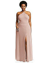 Alt View 1 Thumbnail - Toasted Sugar Diamond Halter Maxi Dress with Adjustable Straps