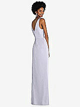 Alt View 3 Thumbnail - Silver Dove Faux Wrap Whisper Satin Maxi Dress with Draped Tulip Skirt