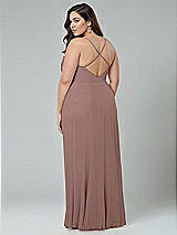 Alt View 2 Thumbnail - Sienna Faux Wrap Criss Cross Back Maxi Dress with Adjustable Straps