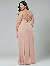 Alt View 2 Thumbnail - Toasted Sugar Faux Wrap Criss Cross Back Maxi Dress with Adjustable Straps