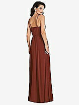 Rear View Thumbnail - Auburn Moon Cowl-Neck A-Line Maxi Dress with Adjustable Straps