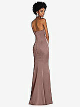 Rear View Thumbnail - Sienna Strapless Princess Line Lux Charmeuse Mermaid Gown