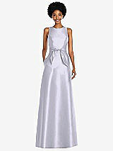 Front View Thumbnail - Silver Dove Jewel-Neck V-Back Maxi Dress with Mini Sash