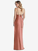 Rear View Thumbnail - Desert Rose Cowl-Neck Tie-Strap Maternity Slip Dress