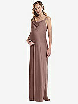 Front View Thumbnail - Sienna Cowl-Neck Tie-Strap Maternity Slip Dress