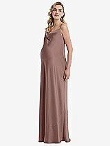 Side View Thumbnail - Sienna Cowl-Neck Tie-Strap Maternity Slip Dress