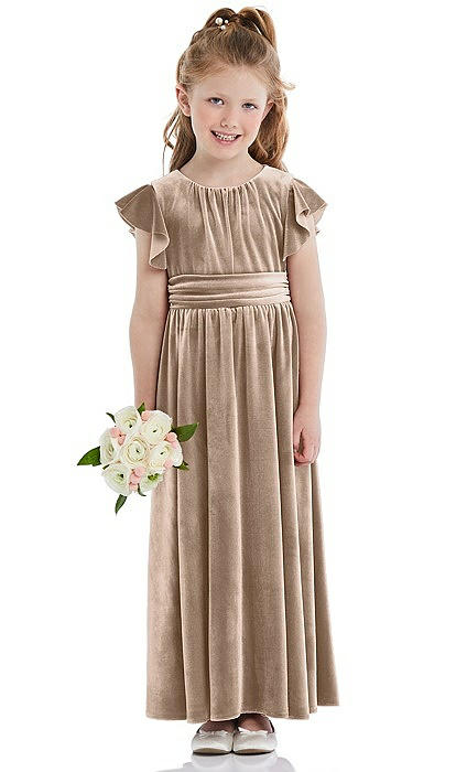 Flutter sleeve flower girl dress online