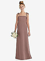 Front View Thumbnail - Sienna Tie Shoulder Empire Waist Junior Bridesmaid Dress