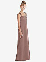 Side View Thumbnail - Sienna Tie Shoulder Empire Waist Junior Bridesmaid Dress