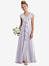 Front View Thumbnail - Moondance Cascading Ruffle Full Skirt Chiffon Junior Bridesmaid Dress