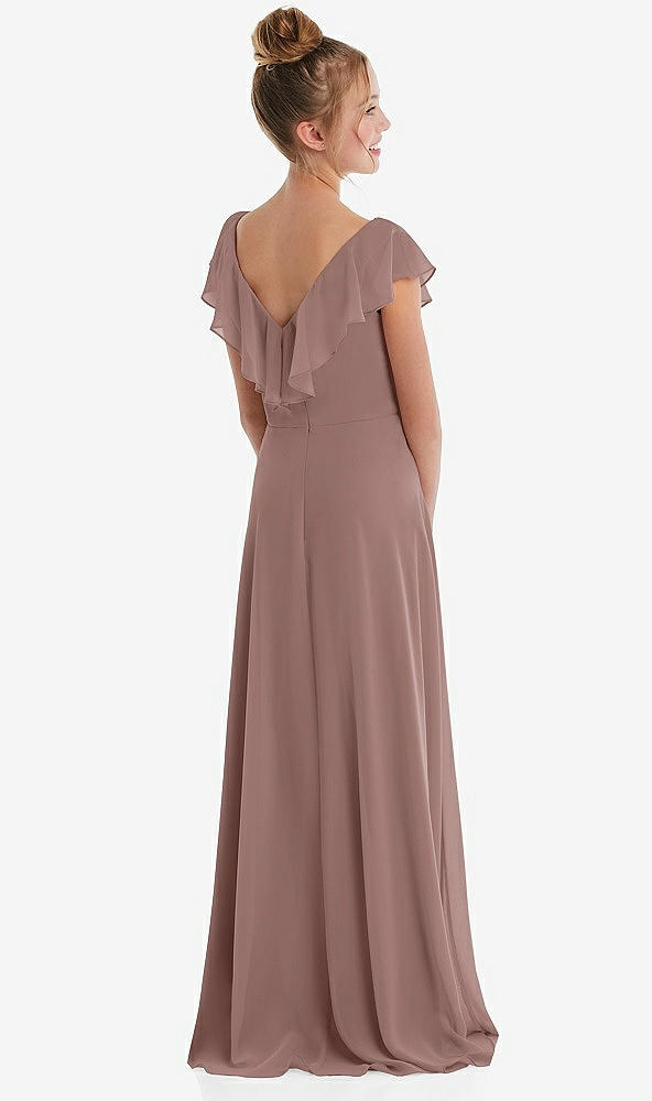 Back View - Sienna Cascading Ruffle Full Skirt Chiffon Junior Bridesmaid Dress