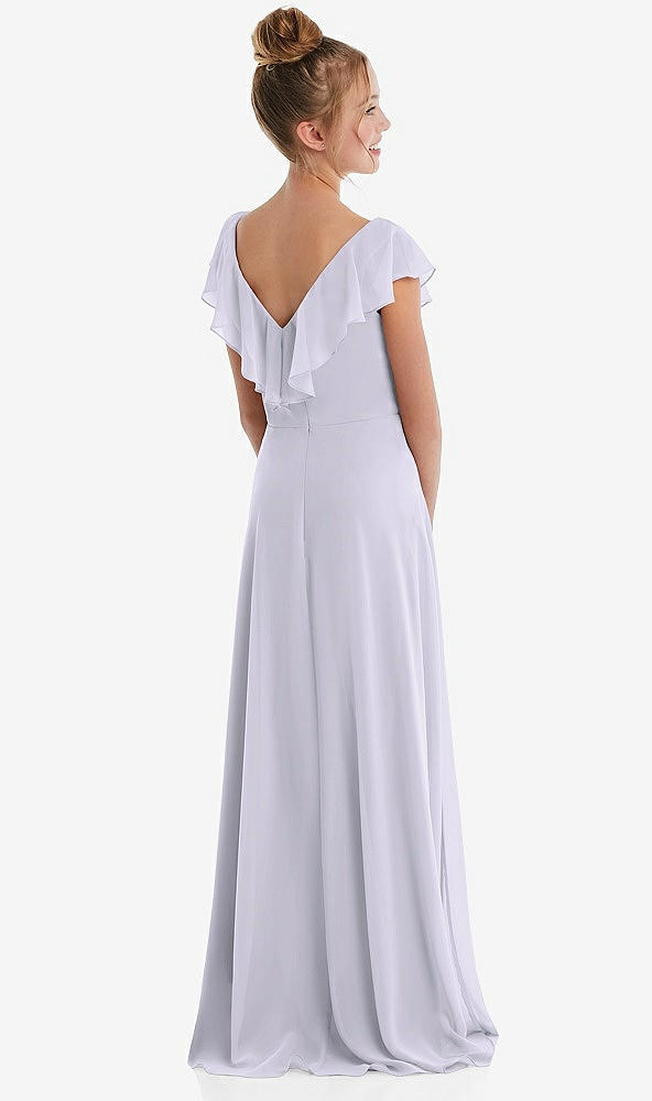 Back View - Silver Dove Cascading Ruffle Full Skirt Chiffon Junior Bridesmaid Dress