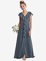 Front View Thumbnail - Silverstone Cascading Ruffle Full Skirt Chiffon Junior Bridesmaid Dress