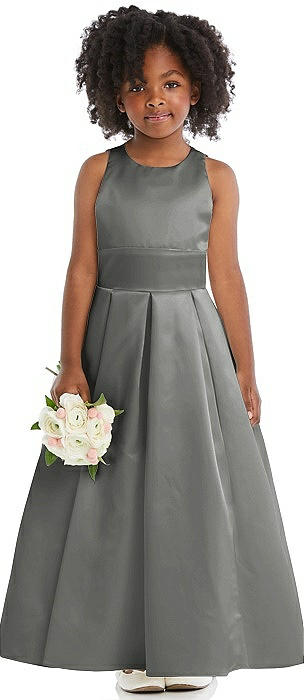 Girls grey flower girl dress online