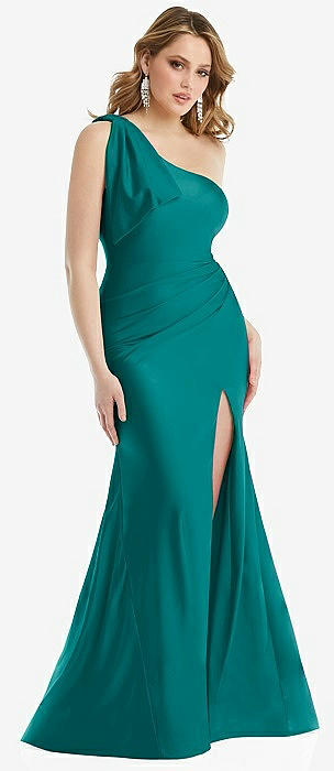 Peacock green bridesmaid dress best sale