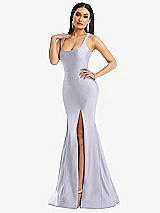 Alt View 2 Thumbnail - Silver Dove Square Neck Stretch Satin Mermaid Dress with Slight Train