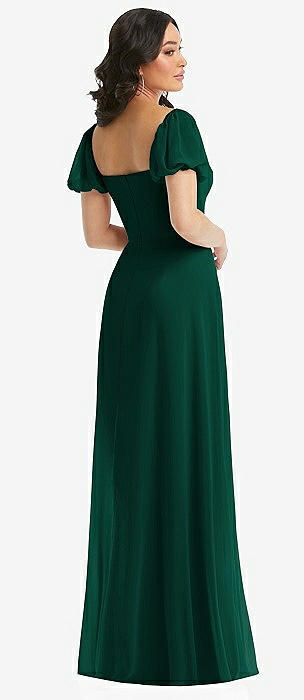 Alfred Sung Off-the-Shoulder Cuff Trumpet Gown Hunter Forest Green store 8 Bridesmaid