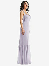 Side View Thumbnail - Moondance Tie-Shoulder Bustier Bodice Ruffle-Hem Maxi Dress