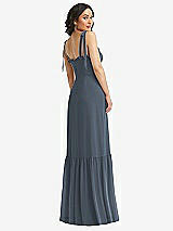 Rear View Thumbnail - Silverstone Tie-Shoulder Bustier Bodice Ruffle-Hem Maxi Dress