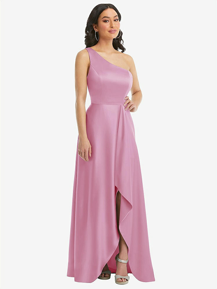 Dessy Collection Womens Gown Dress Cameo Pink Slit Maxi Off Shoulder Zip factory 16 New