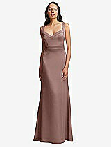 Front View Thumbnail - Sienna Framed Bodice Criss Criss Open Back A-Line Maxi Dress