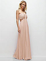 Rear View Thumbnail - Cameo Strapless Empire Waist Cutout Maxi Dress with Covered Button Detail