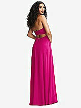 Alt View 7 Thumbnail - Think Pink Strapless Empire Waist Cutout Maxi Dress with Covered Button Detail