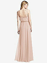 Rear View Thumbnail - Cameo Skinny Tie-Shoulder Ruffle-Trimmed Blouson Maxi Dress