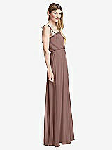 Side View Thumbnail - Sienna Skinny Tie-Shoulder Ruffle-Trimmed Blouson Maxi Dress