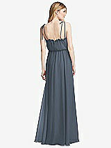 Rear View Thumbnail - Silverstone Skinny Tie-Shoulder Ruffle-Trimmed Blouson Maxi Dress