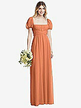 Alt View 1 Thumbnail - Sweet Melon Regency Empire Waist Puff Sleeve Chiffon Maxi Dress