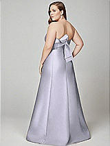 Alt View 3 Thumbnail - Silver Dove Strapless A-line Satin Gown with Modern Bow Detail